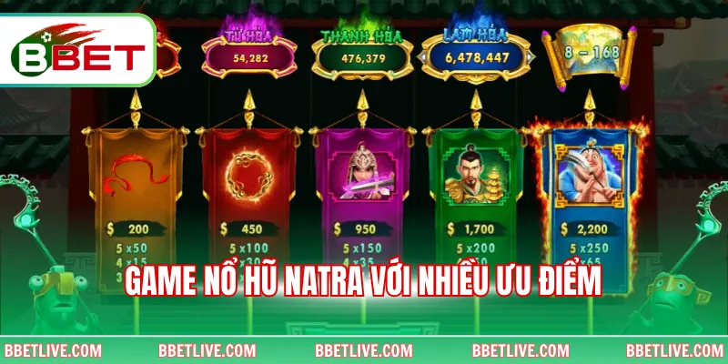 Game nổ hũ NaTra với nhiều ưu điểm